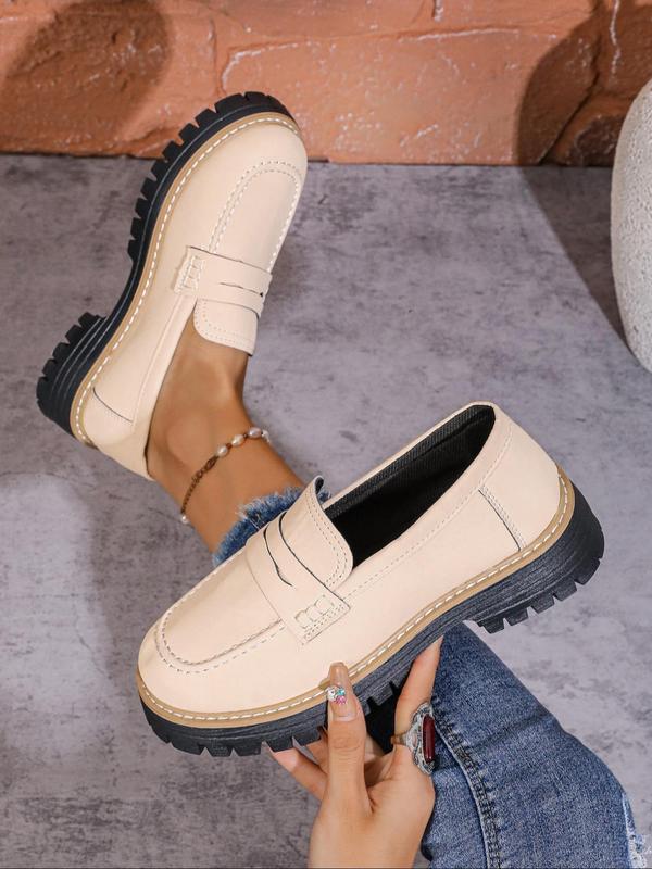 Solid Color Loafers