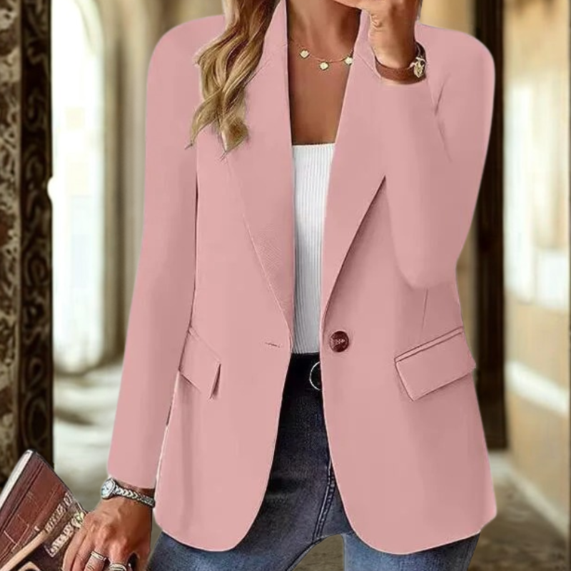 Minimalist Solid Color Blazer