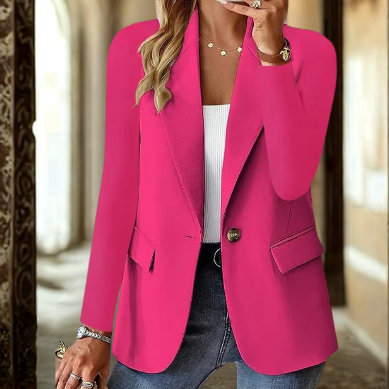 Minimalist Solid Color Blazer