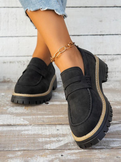 Solid Color Loafers