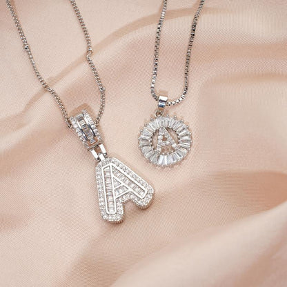 Zircon Stone Pendant Necklace (2 Pack)