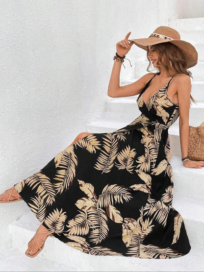 Floral Backless Summer Dress