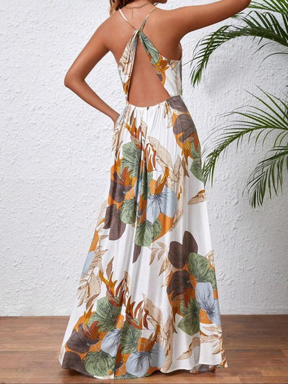 Floral Backless Summer Dress