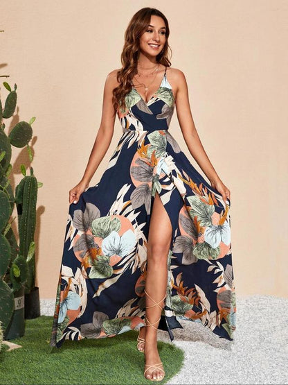 Floral Backless Summer Dress