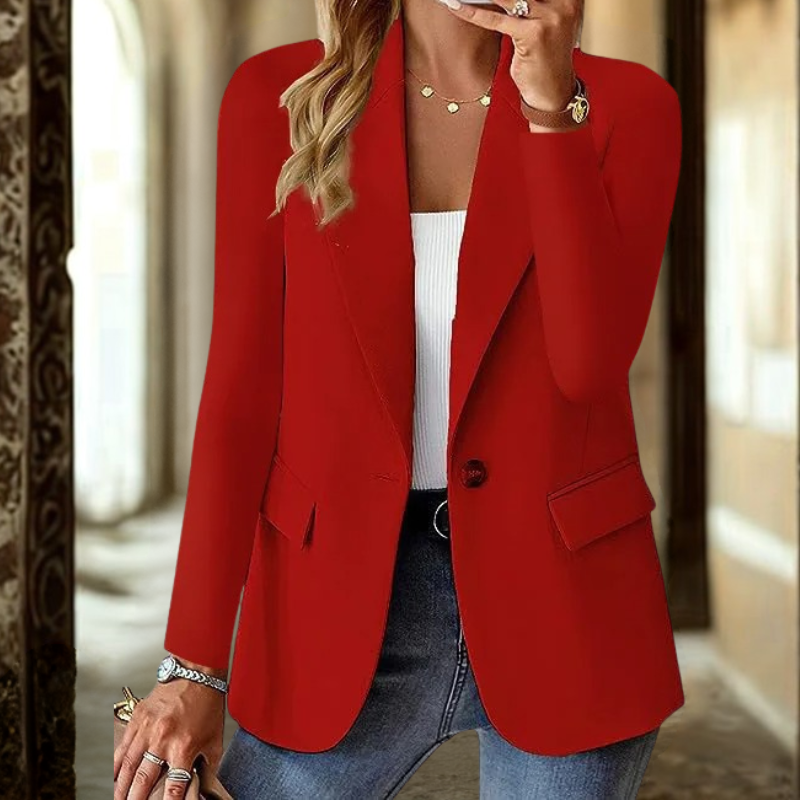 Minimalist Solid Color Blazer