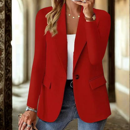 Minimalist Solid Color Blazer