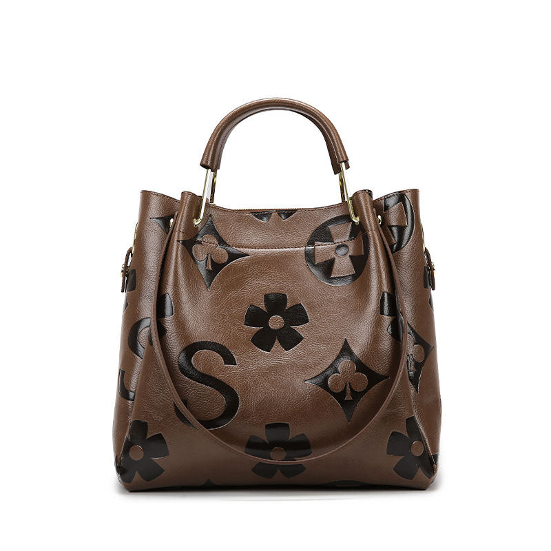 Floral Embossed Handbag