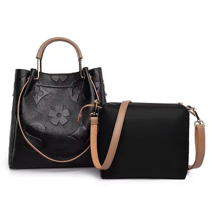 Floral Embossed Handbag