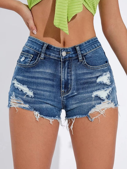 Stretchy Denim Shorts