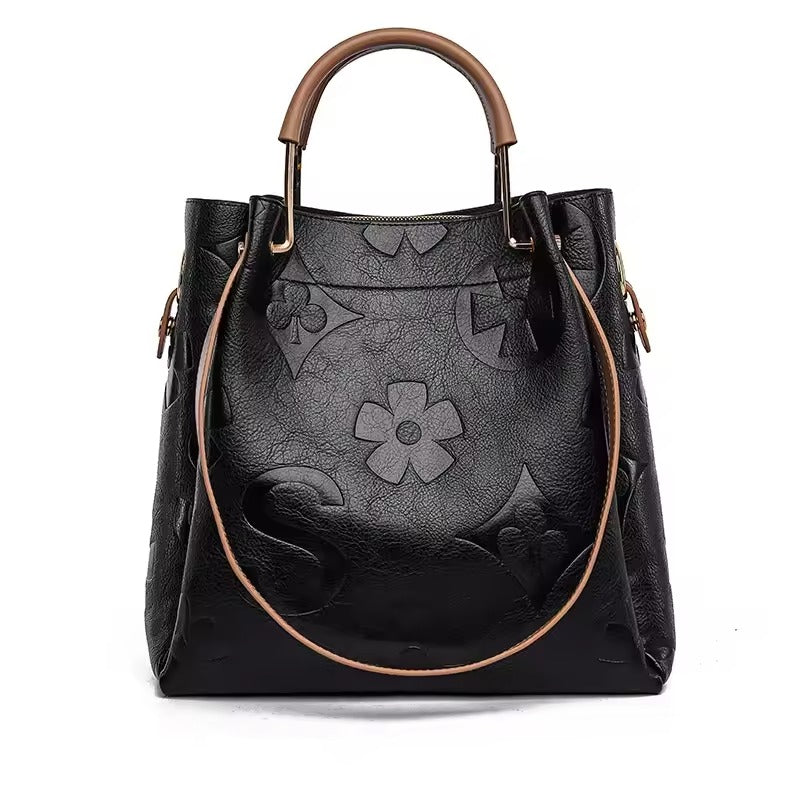 Floral Embossed Handbag