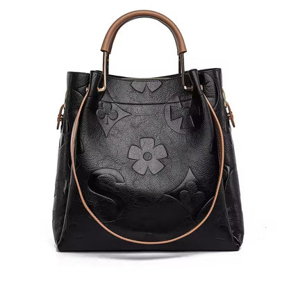 Floral Embossed Handbag