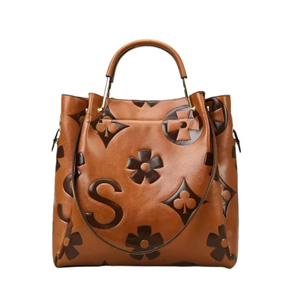 Floral Embossed Handbag