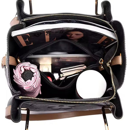 Floral Embossed Handbag