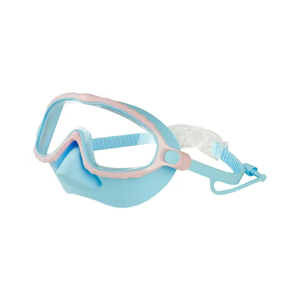 Clip On Swim Goggles with Nose Cover