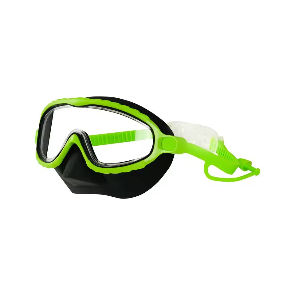 Clip On Swim Goggles with Nose Cover
