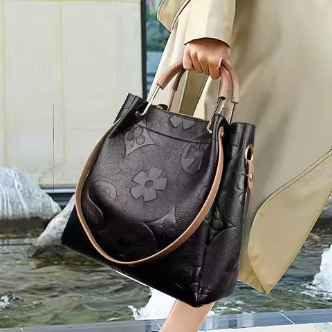Floral Embossed Handbag