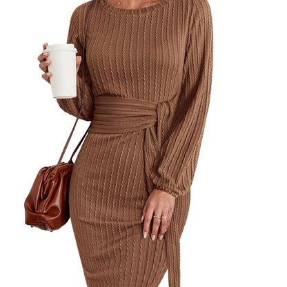 Knit Lantern Sleeve Dress