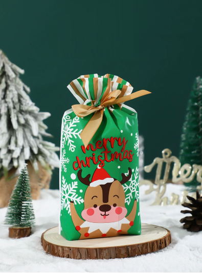 Christmas Drawstring Gift Bag Set