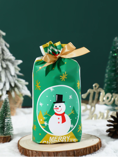 Christmas Drawstring Gift Bag Set
