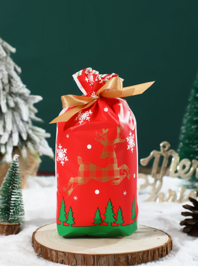 Christmas Drawstring Gift Bag Set