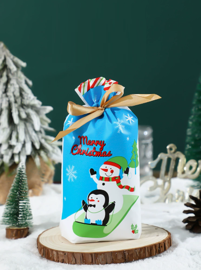 Christmas Drawstring Gift Bag Set