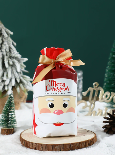 Christmas Drawstring Gift Bag Set