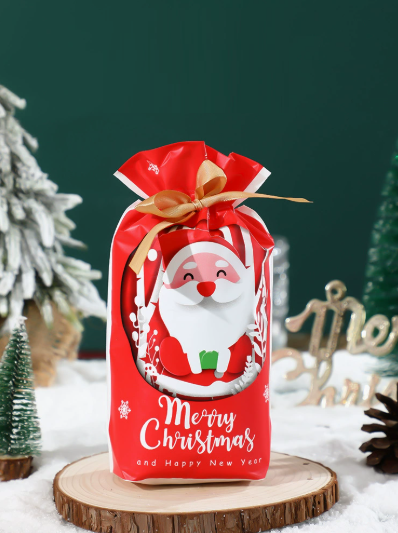 Christmas Drawstring Gift Bag Set